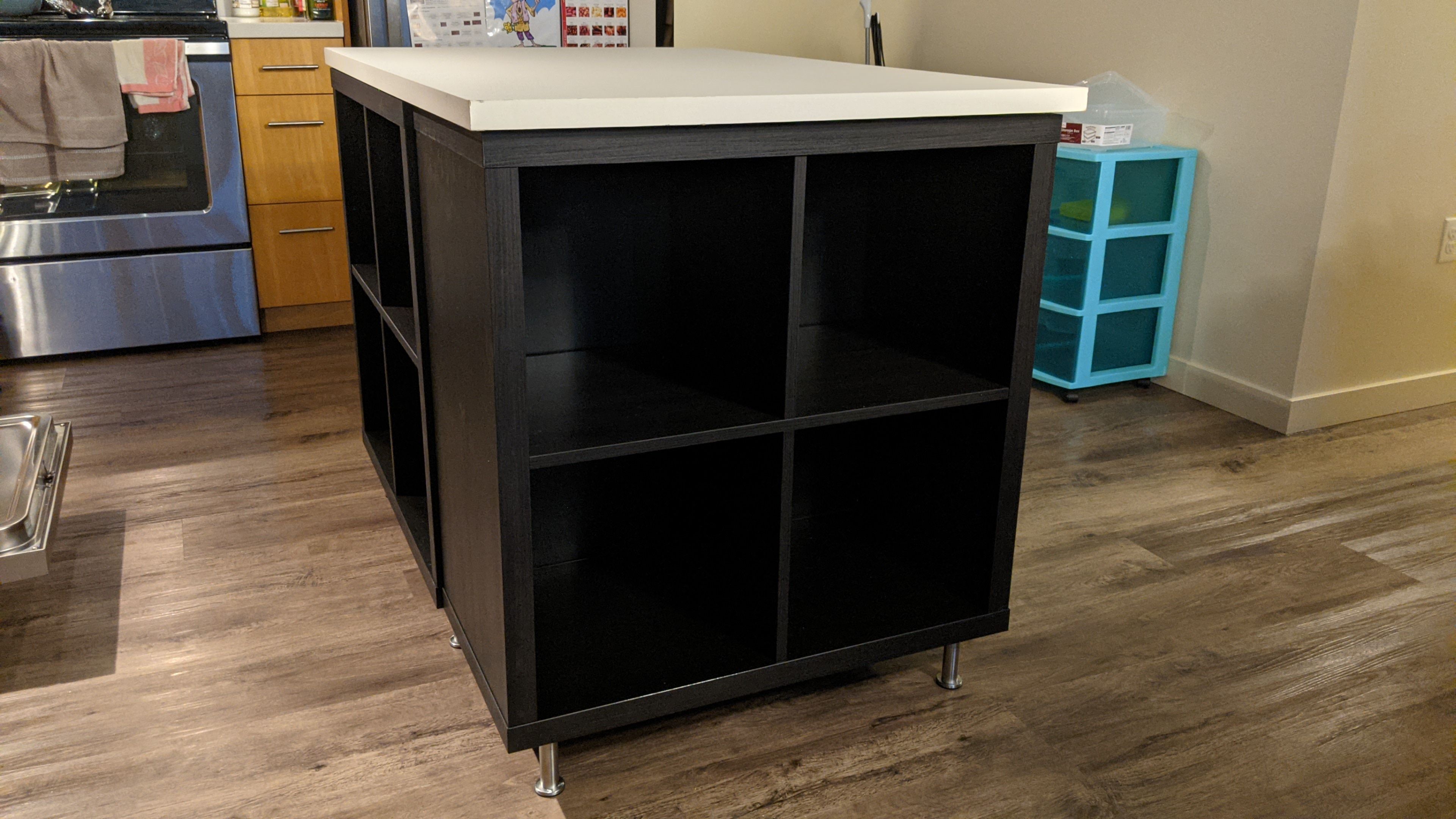 A Simple IKEA KALLAX Kitchen Island